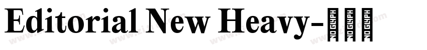Editorial New Heavy字体转换